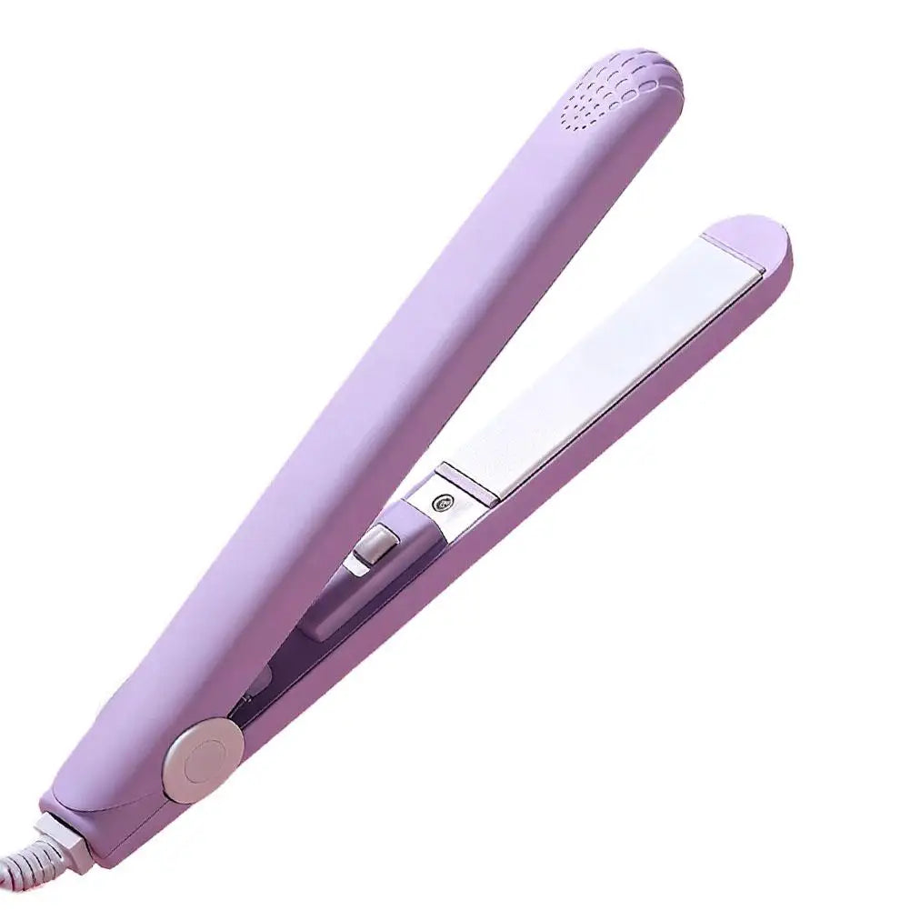 2-in-1 PTC Hair Straightener Styling Appliances Hot Combs Tools Heated Flat Iron Beard Styler Professional Brush Curling Iron Peaceful Pleasures Health and Wellness purple
