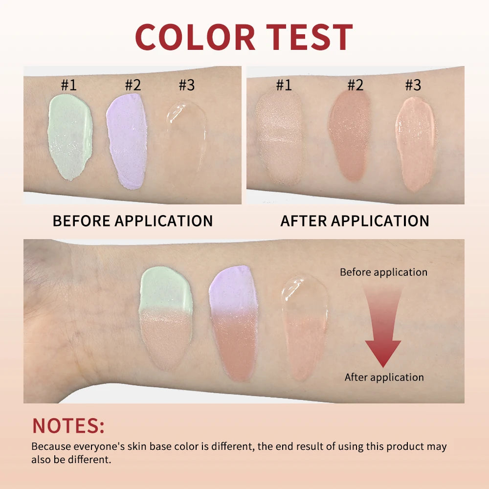 3Colors CC Cream Liquid-Based Full Coverage Cream Waterproof Long-Lasting Correct Redness Foundation erborian Korean Cosmetics Peaceful Pleasures Health and Wellness