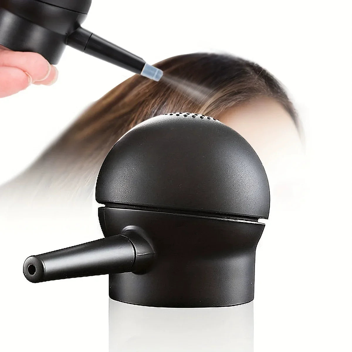Hair Tonic Special Modeling Powder Sprayer Hair Supplement Fiber Powder Spray Bottle Silicone Gasbag Spray Head Hair Products Peaceful Pleasures Health and Wellness