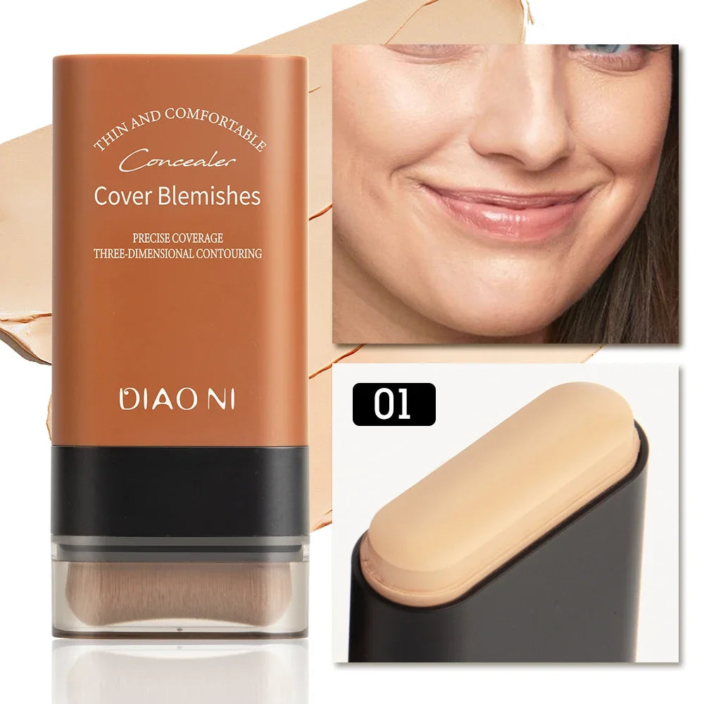 Eraser Foundation Stick,Velvet Moist Light Concealer Liquid Foundation Long-lasting Flawless ne w Face Beauty Makeup Cosmetics Peaceful Pleasures Health and Wellness 24339-01