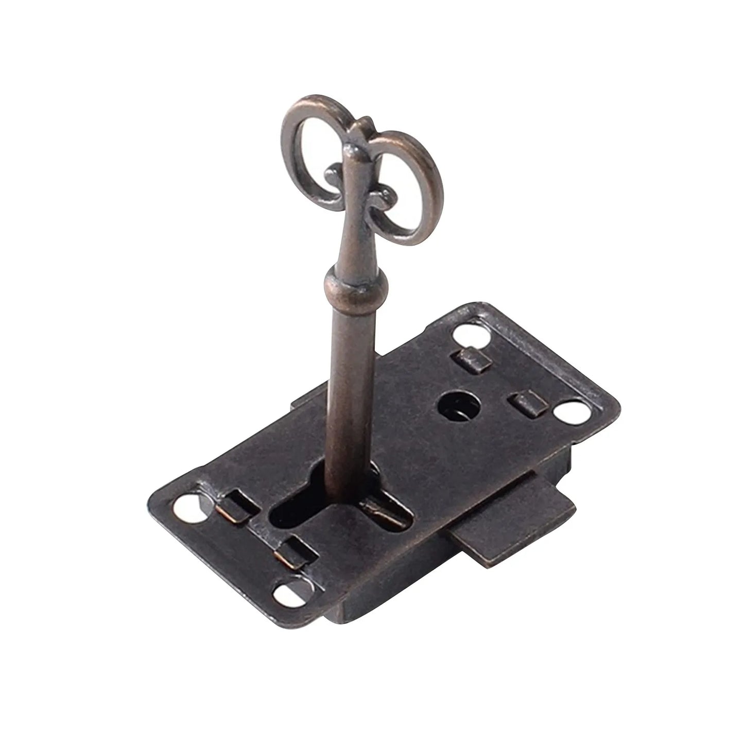 Antique Iron Drawer Lock Set with Key – Decorative Furniture Lock