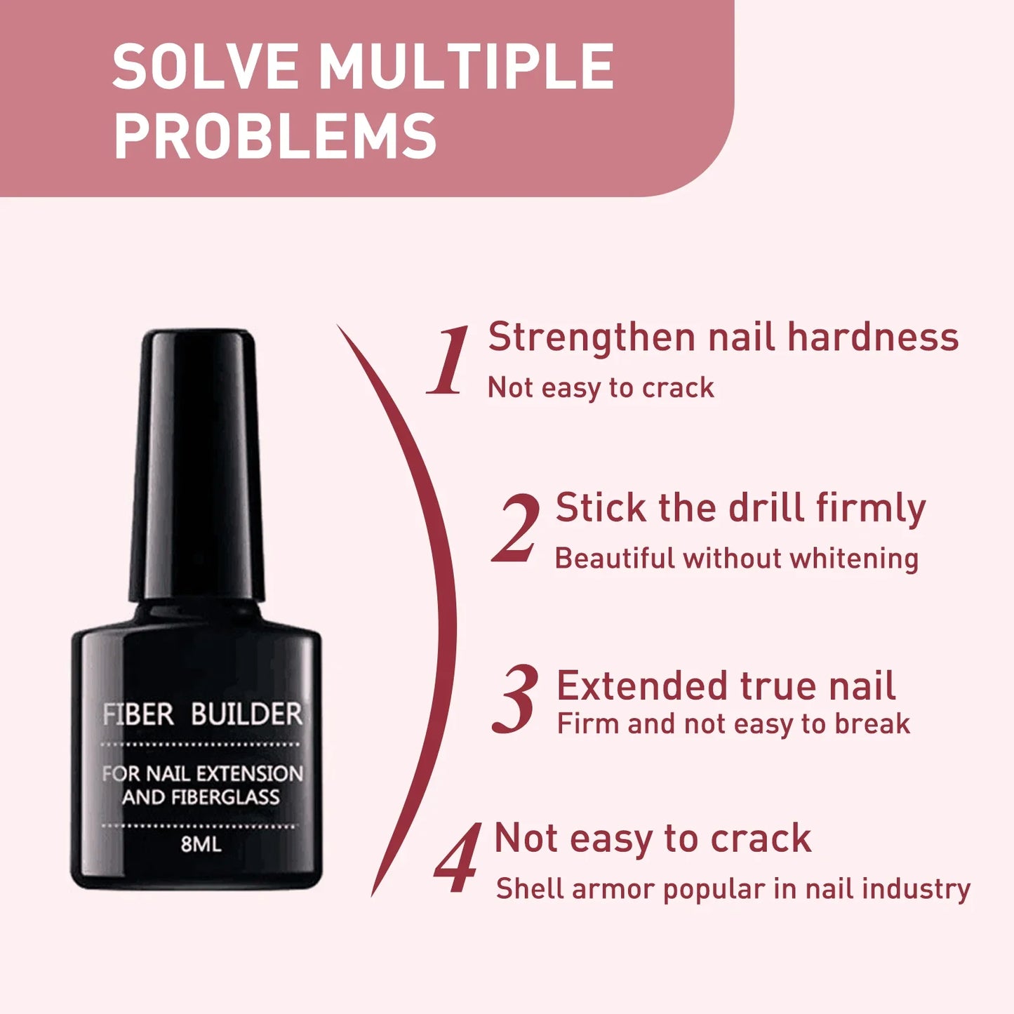Fiber Builder Nail Extension Set – Strengthen & Shape Nails 8ml