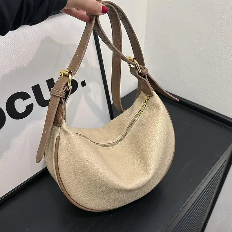 Women's Crescent Crossbody Bag | Soft PU Leather Hobo Sling