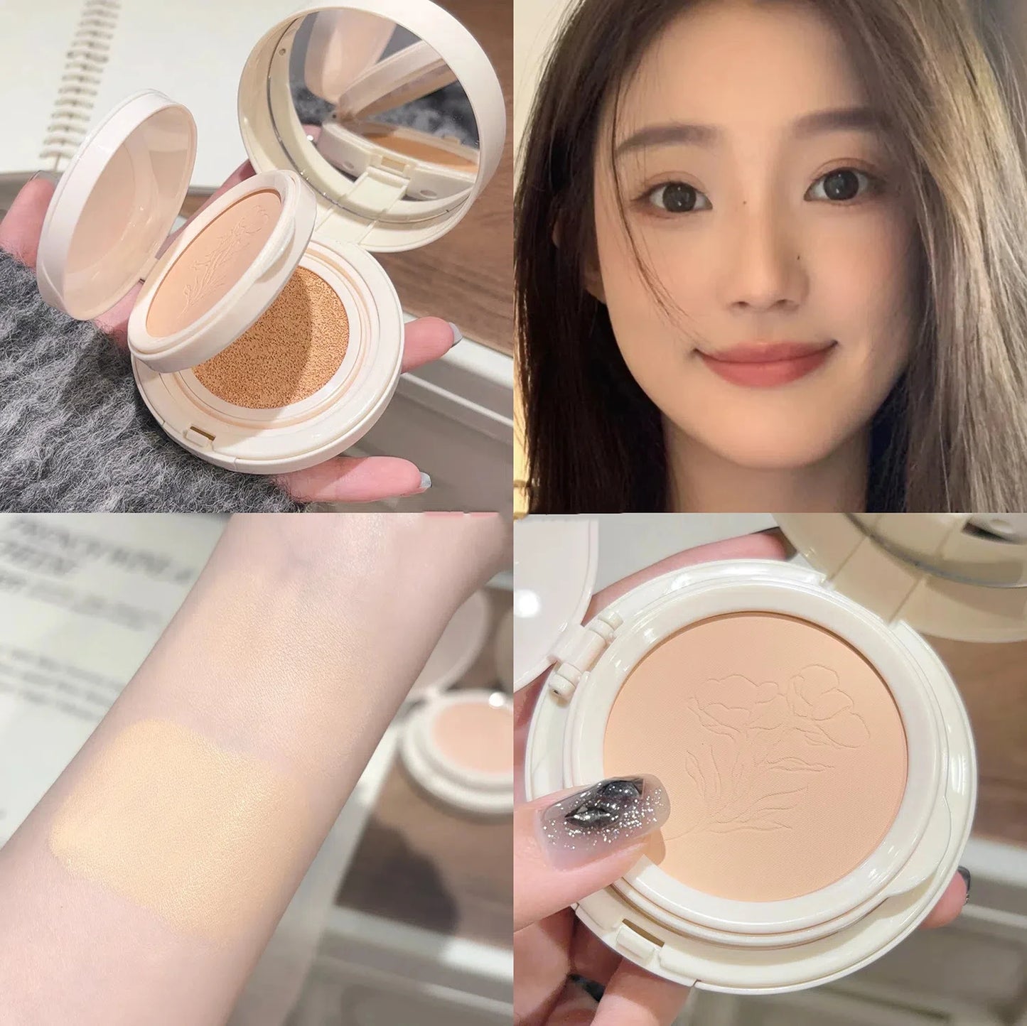 2-in-1 Matte Pressed Powder & Air Cushion Foundation Compact