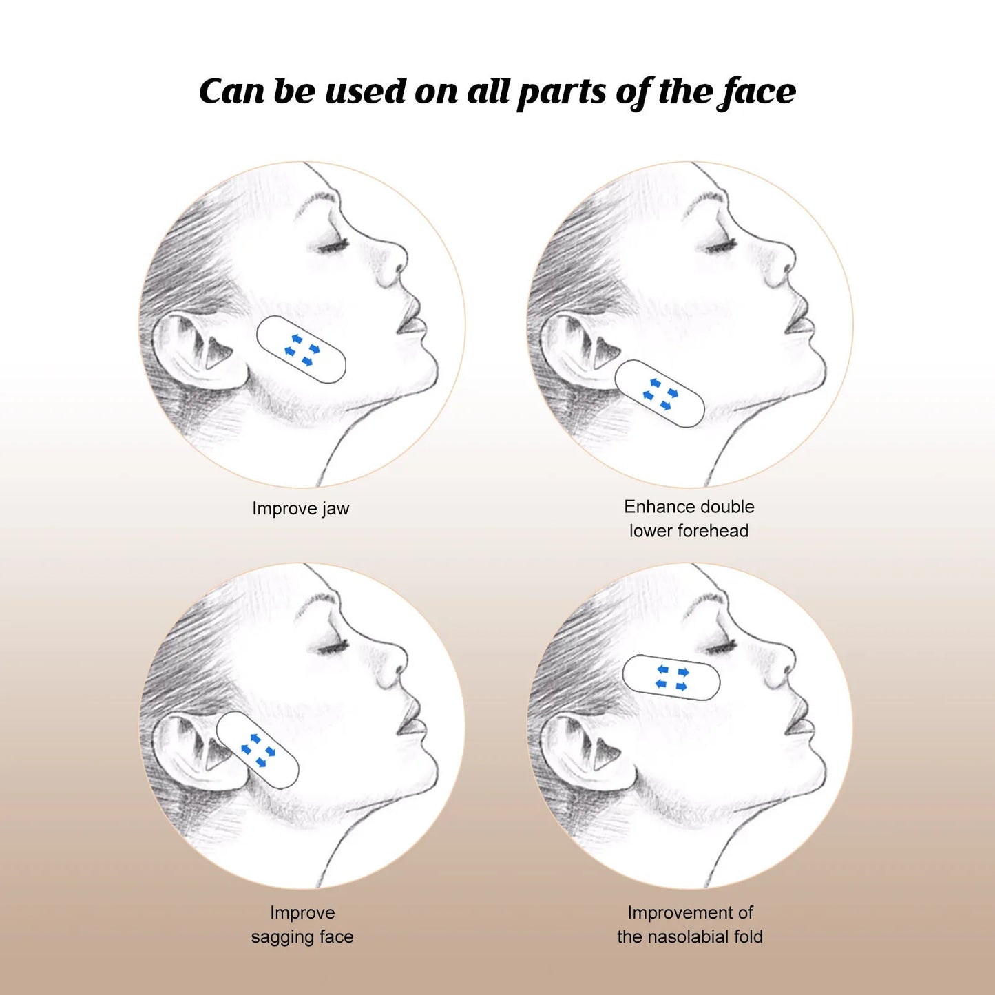 Invisible Face Lift Tape – V-Shape Neck, Eye & Chin Patches