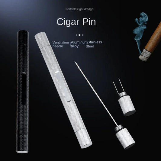 Light Weight Serrated Cigar Venting Needle Portable Unclogging Cigar Accessories Anti-scald Cigar Tray Hole Opener Drill Tool Peaceful Pleasures Health and Wellness