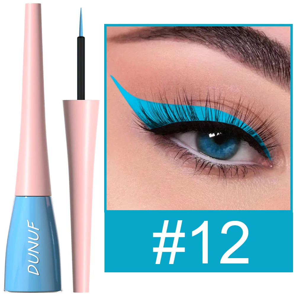 DUNUF Waterproof Liquid Eyeliner – Smudge-Proof, 8+ Colors