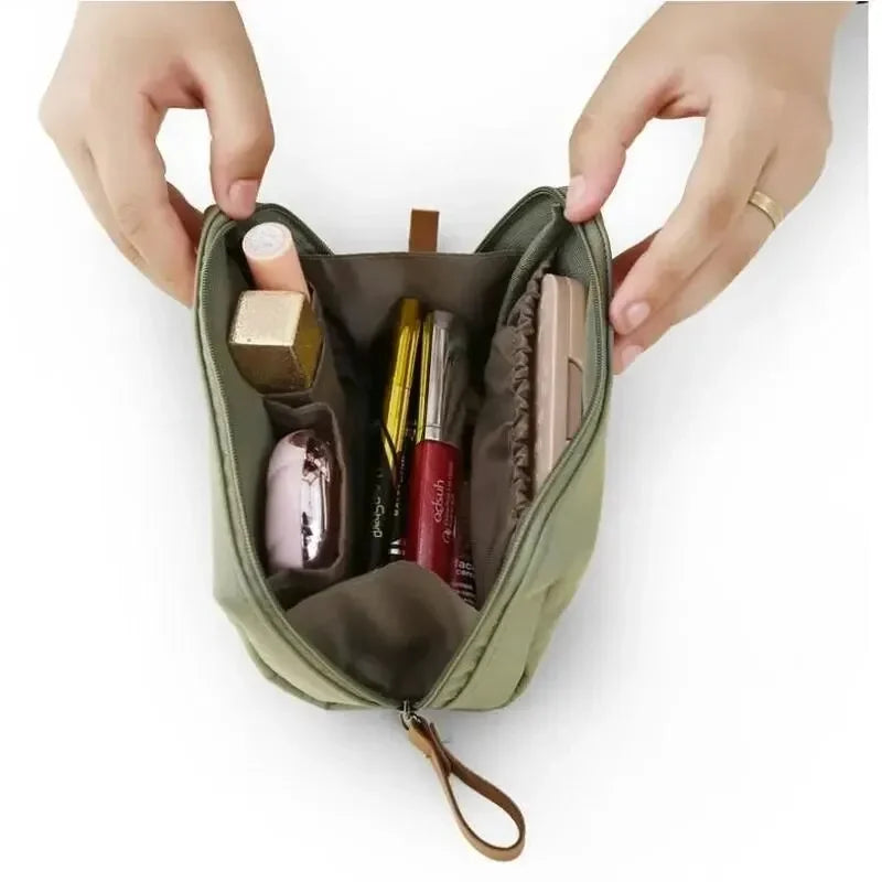 Korean Style Waterproof Makeup Bag | Nylon Cosmetic Organizer