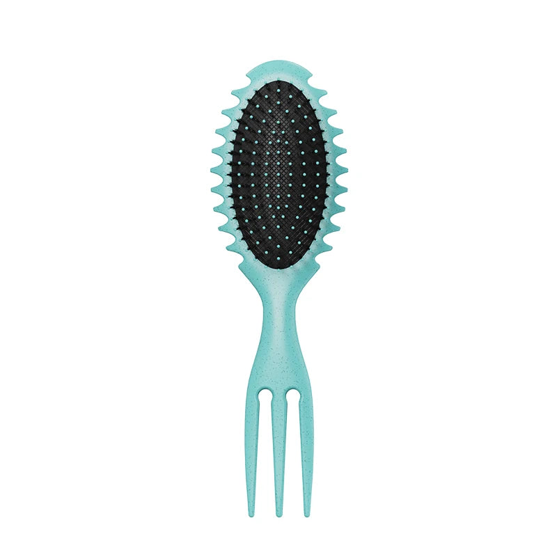 Curl Defining Bounce Hair Brush Barbershop Boar Bristle Comb Detangling Shaping Hairbrushes Professional Salon Home Styling Comb Peaceful Pleasures Health and Wellness green