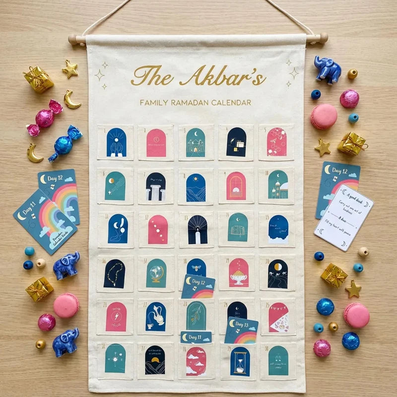 Personalised Ramadan Countdown Advent Calendar | Eid Decoration Advent Countdown Calendar Peaceful Pleasures Health and Wellness