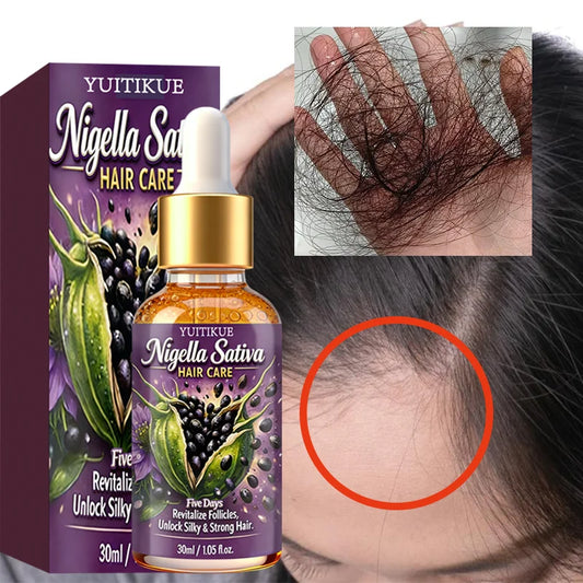 YUITIKUE Nigella Sativa Hair Care Oil | 5 Days Formula To Revitalize Follicles | For Silky, Strong & Healthy Hair 30ml Peaceful Pleasures Health and Wellness