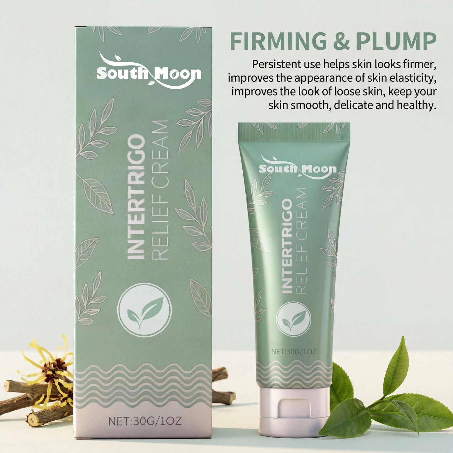 Body Firming Cream Natural Witch Hazel Tea Oil Lightweight Moisturizing NonGreasy Fast Absorbing Travel Size Toning Skincare Peaceful Pleasures Health and Wellness
