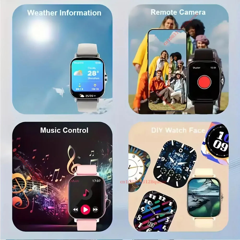 2026 Smart Watch 2.01'' HD Display Answer Make Call Message Preview Sport Modes DIY Dial Weather Forecast Smart Watch Men Women Peaceful Pleasures Health and Wellness