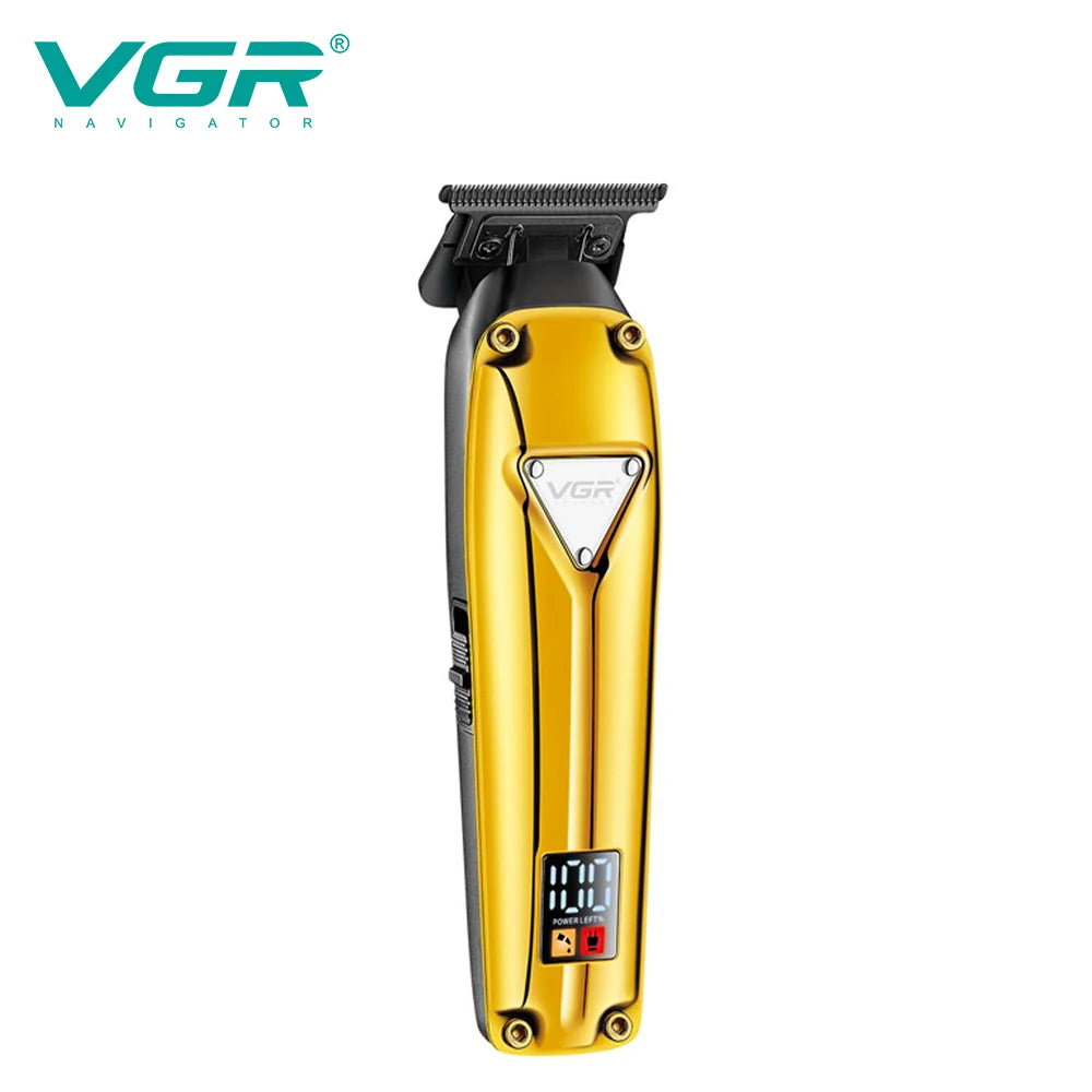 VGR Cross Border Metal Oil Hair clipper Hair Salon Men's electric clipper digital Engraving push white razor V-904 Peaceful Pleasures Health and Wellness