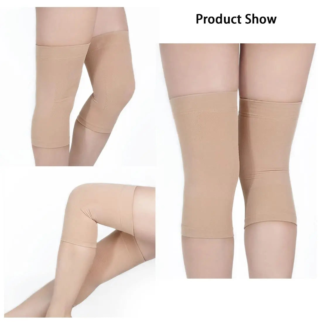 1Pair Silicone Thin Knee Pads for Sports, Non-Slip Pressurized Protective Gear for Fitness Dance Skating Basketball Cycling Peaceful Pleasures Health and Wellness