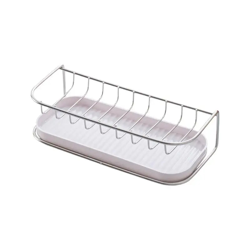 New Bathroom Countertop Soap Holder Soap Storage Draining Rack & Kitchen Sponge Storage Rack Durable Easy To Clean Organizer Peaceful Pleasures Health and Wellness