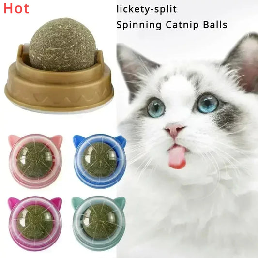 Rotating Catnip Ball Toy – Interactive Lick & Teething Toy for Cats Interactive Cat Toy Peaceful Pleasures Health and Wellness
