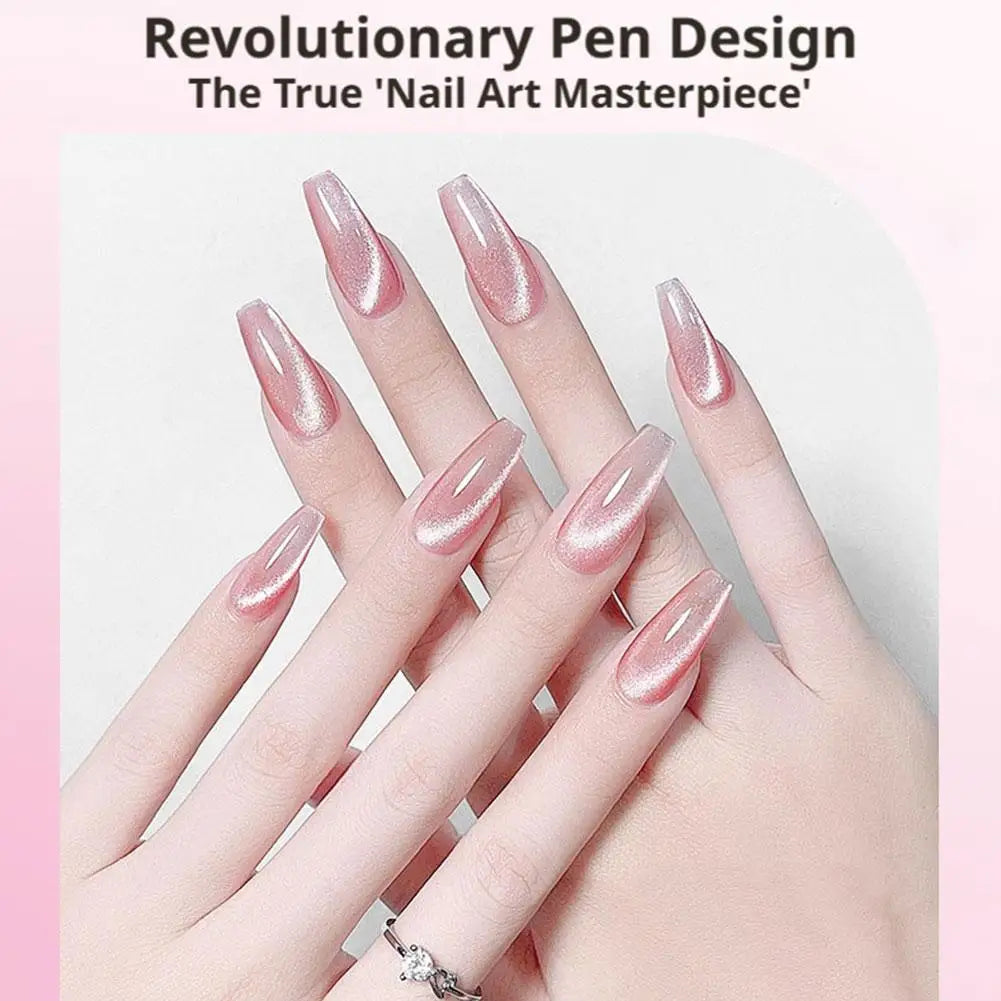 Pazt Multifunctional Portable Cat-Eye Nail Art Pen with Small Magnetic Beads Cat-Eye Nail Tool Nail Brush Nude Nail Art Brush Peaceful Pleasures Health and Wellness