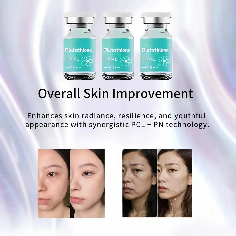 Glutathione Ampoule Essence 4ml×5 - Deep Moisturizing Facial Serum for Brightening & Firmness Peaceful Pleasures Health and Wellness