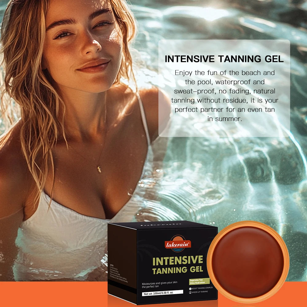 Lakerain Intensive Tanning Gel Body Cream Bronze Tanning Lotion Carroten Effective Sun Aid Take In Sunlight Moisturizing Cream Peaceful Pleasures Health and Wellness