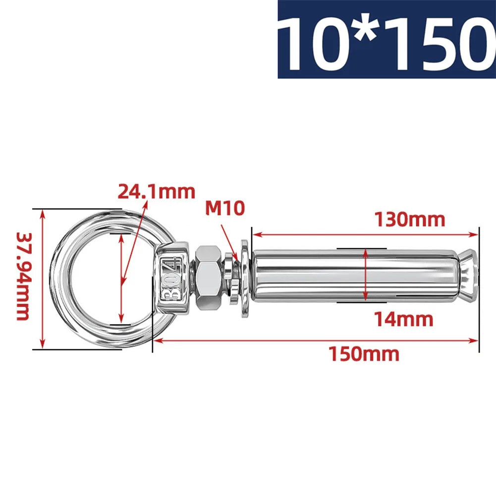 304 Stainless Steel Expansion Bolts Ring Hook Anchor Concrete Eye