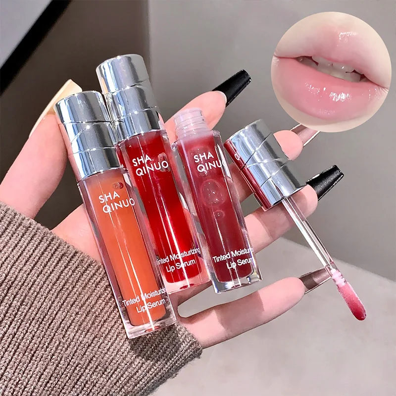 SHAQINUO Tinted Lip Serum | Glossy Mirror Finish Nude Lip Gloss