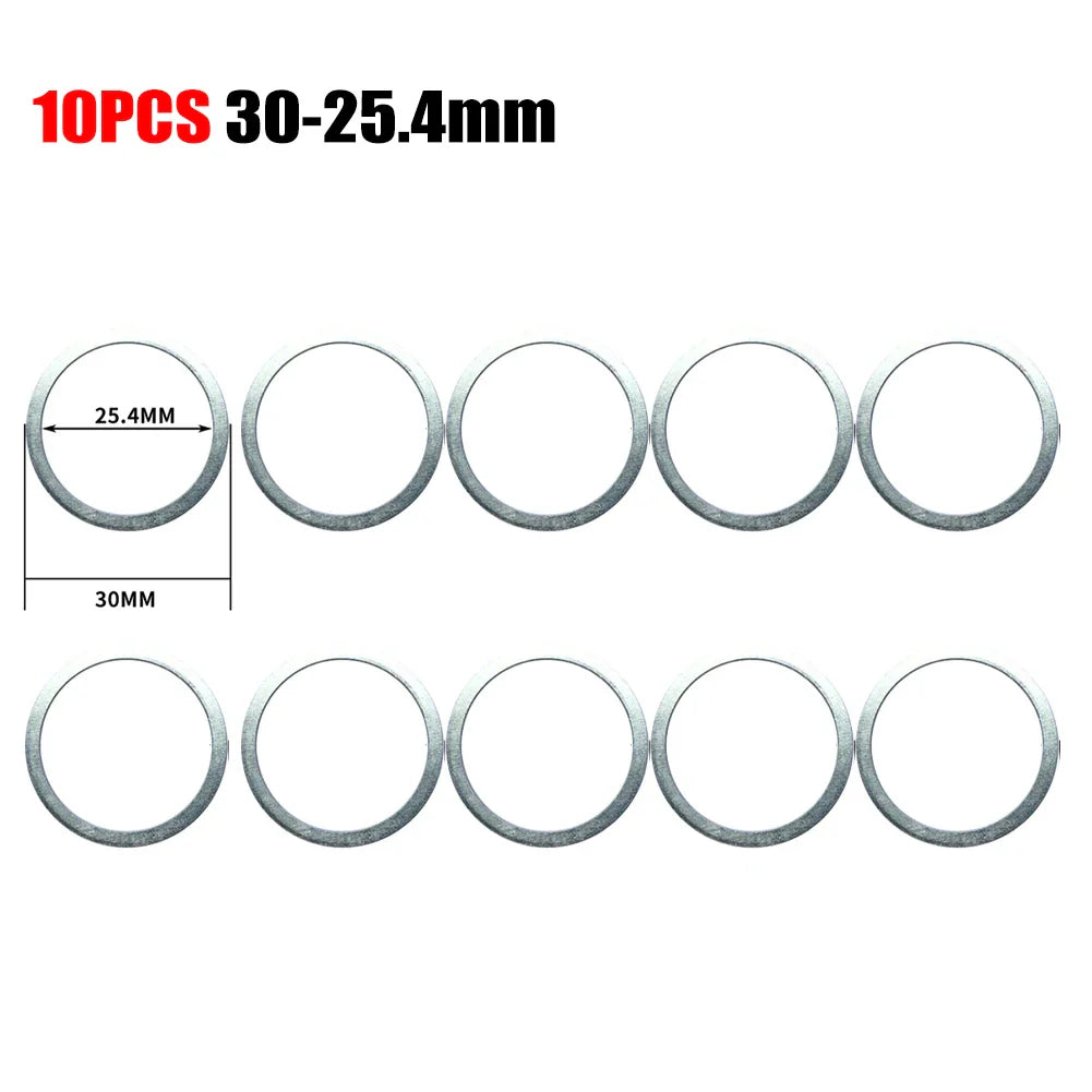 10pc Circular Saw Blade Reducing Rings Set 10–32mm Arbor