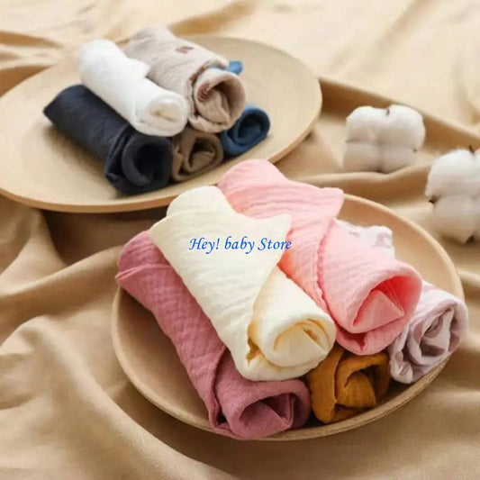 5-Pack Baby Soft Cotton Square Washcloths | Infant Wipes Set Baby Washcloth Set Peaceful Pleasures Health and Wellness Blue series CN