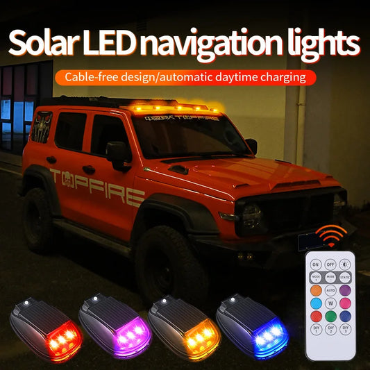 Solar Wireless LED Cab Lights for Truck Roof | No Drill Remote Solar LED Cab Light Oasis Select