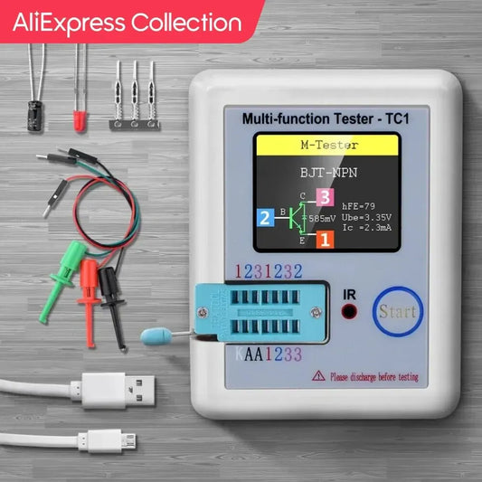 LCR TC1 1.8 Inch TFT LCD Display Multimeter Transistor Tester Diode Triode Resistor Capacitor Test Meter Peaceful Pleasures Health and Wellness