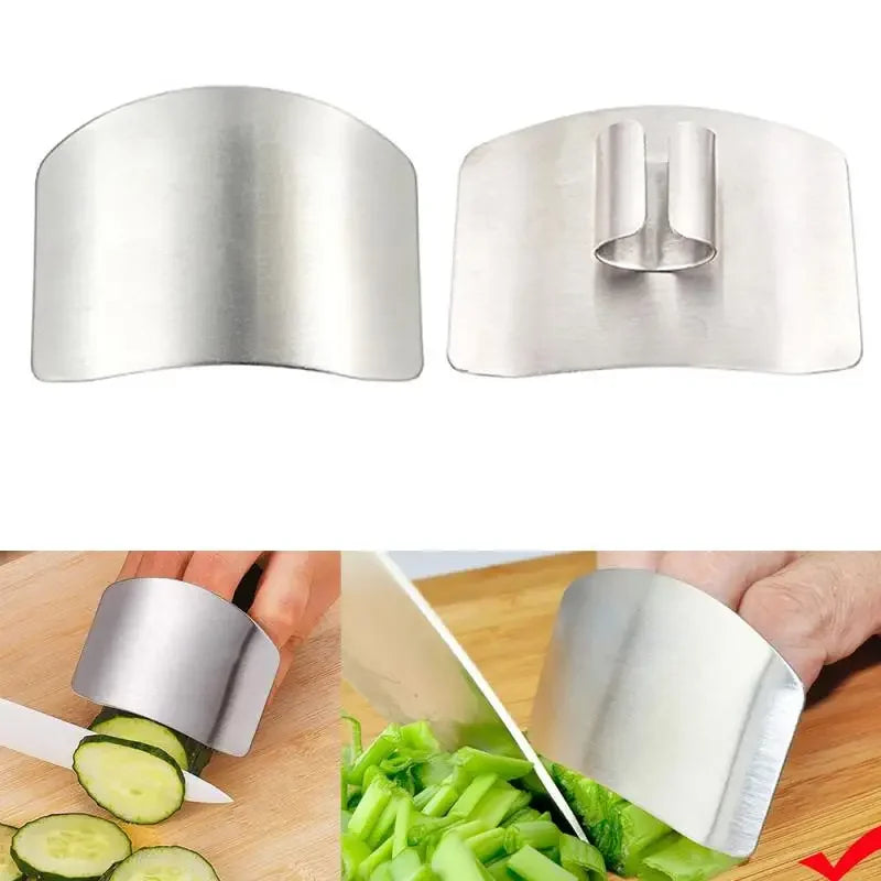 Vegetable Slicer Kitchen Small Tools Hand Guard Creative Finger Guard Cover Multi-functional Stainless Steel Anti-cutting Tool Peaceful Pleasures Health and Wellness