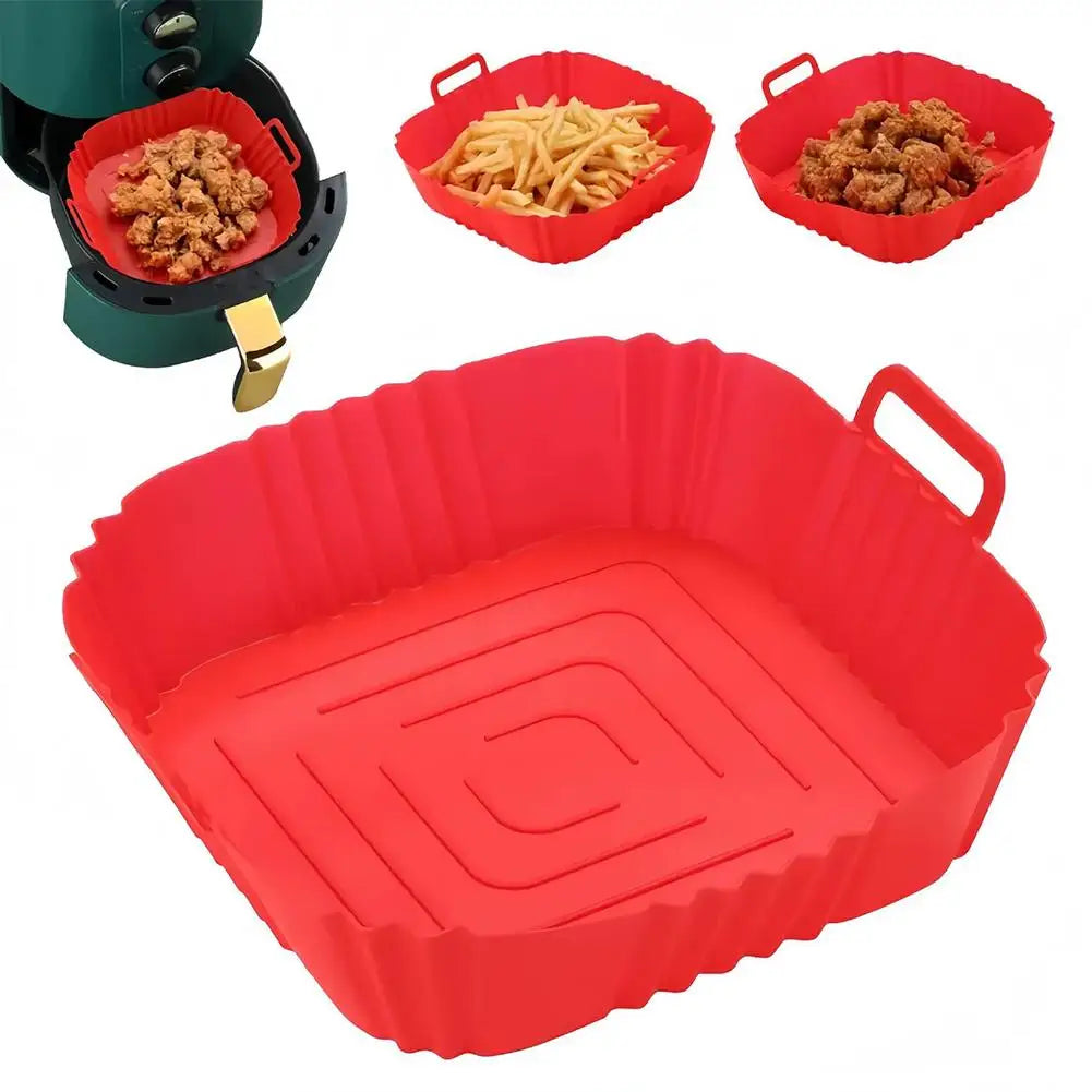 Silicone Air Fryer Liner – Non-Stick Reusable Square Baking Tray