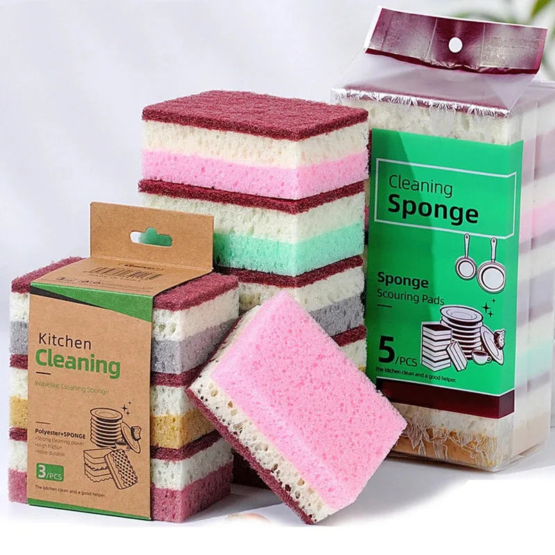 High density sponge cleaning cloth, dishwashing cloth, non greasy kitchen and catering supplies, sponge brush, pot and bowl Peaceful Pleasures Health and Wellness