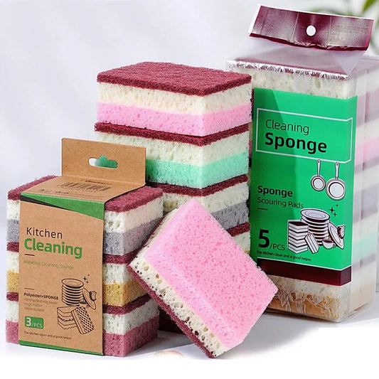 High density sponge cleaning cloth, dishwashing cloth, non greasy kitchen and catering supplies, sponge brush, pot and bowl Peaceful Pleasures Health and Wellness