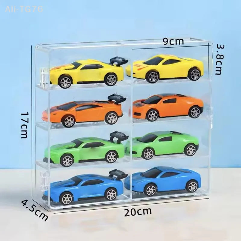 8-Grid Clear Acrylic Display Rack | Collectible Storage Stand