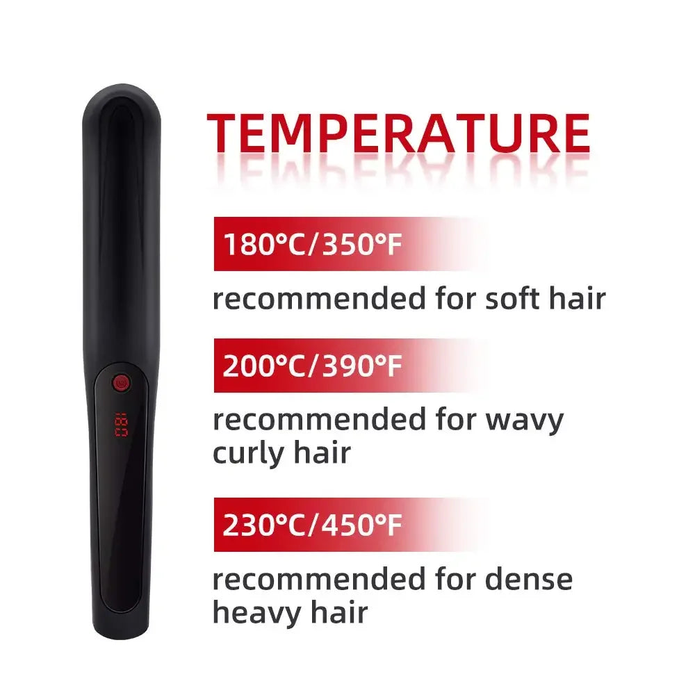 Professional Advanced Negative Ionic Hair Straightener Brush 2-in-1 Anti-Scald Feature Hot Comb For Styling & Straightening Hair Peaceful Pleasures Health and Wellness