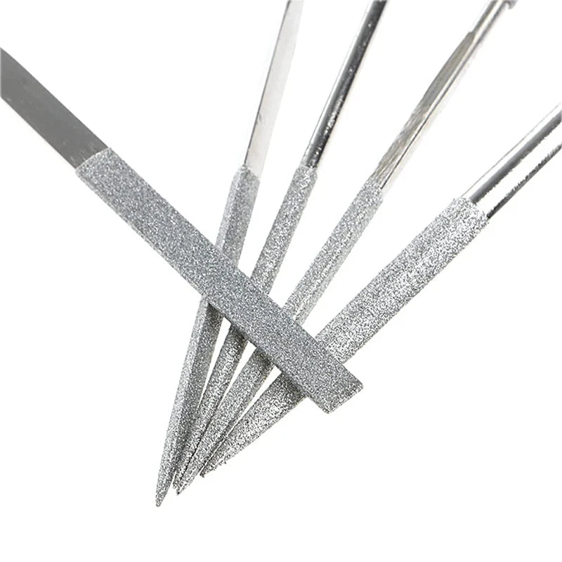 10Pcs Diamond Needle File Set 3x140mm Mini Needle File Kit For Stone Glass Metal Carving Craft Hand Tools Needle File Set Peaceful Pleasures Health and Wellness