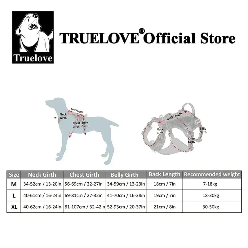 Truelove Escape Proof Pet Harness No Pull Reflective Adjustable Soft Padded Pet Vest Service Dog Harness Handle Climbing TLH7011 Peaceful Pleasures Health and Wellness