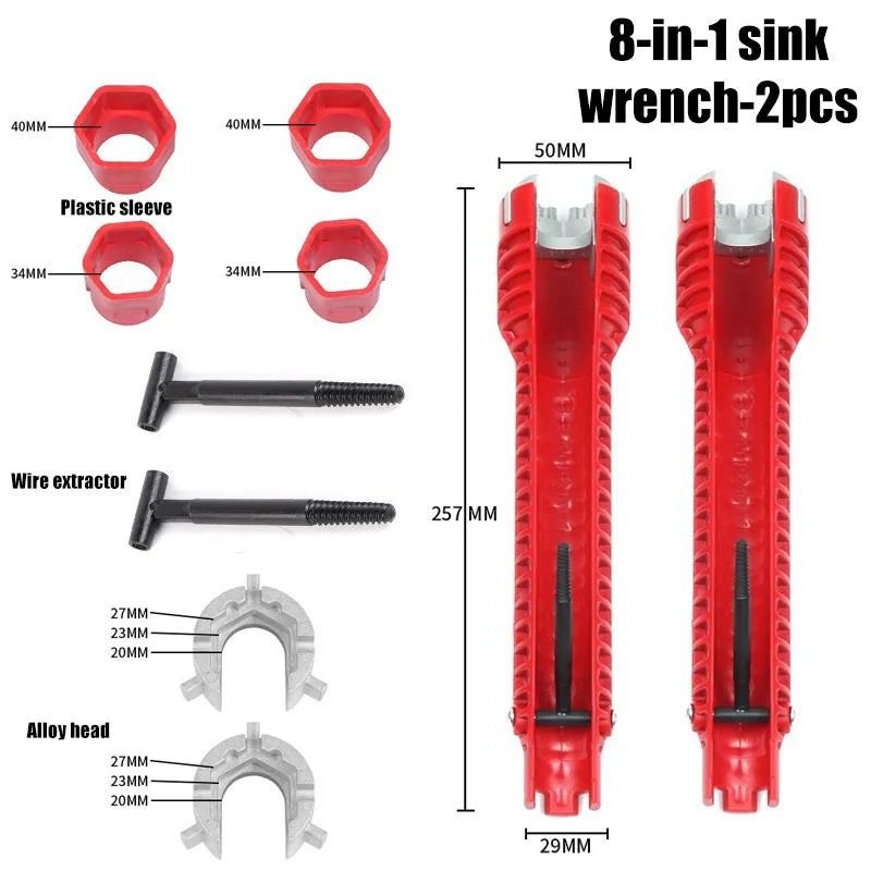 14-in-1 Sink Faucet Plumbing Wrench Set | Multi-Function Tool