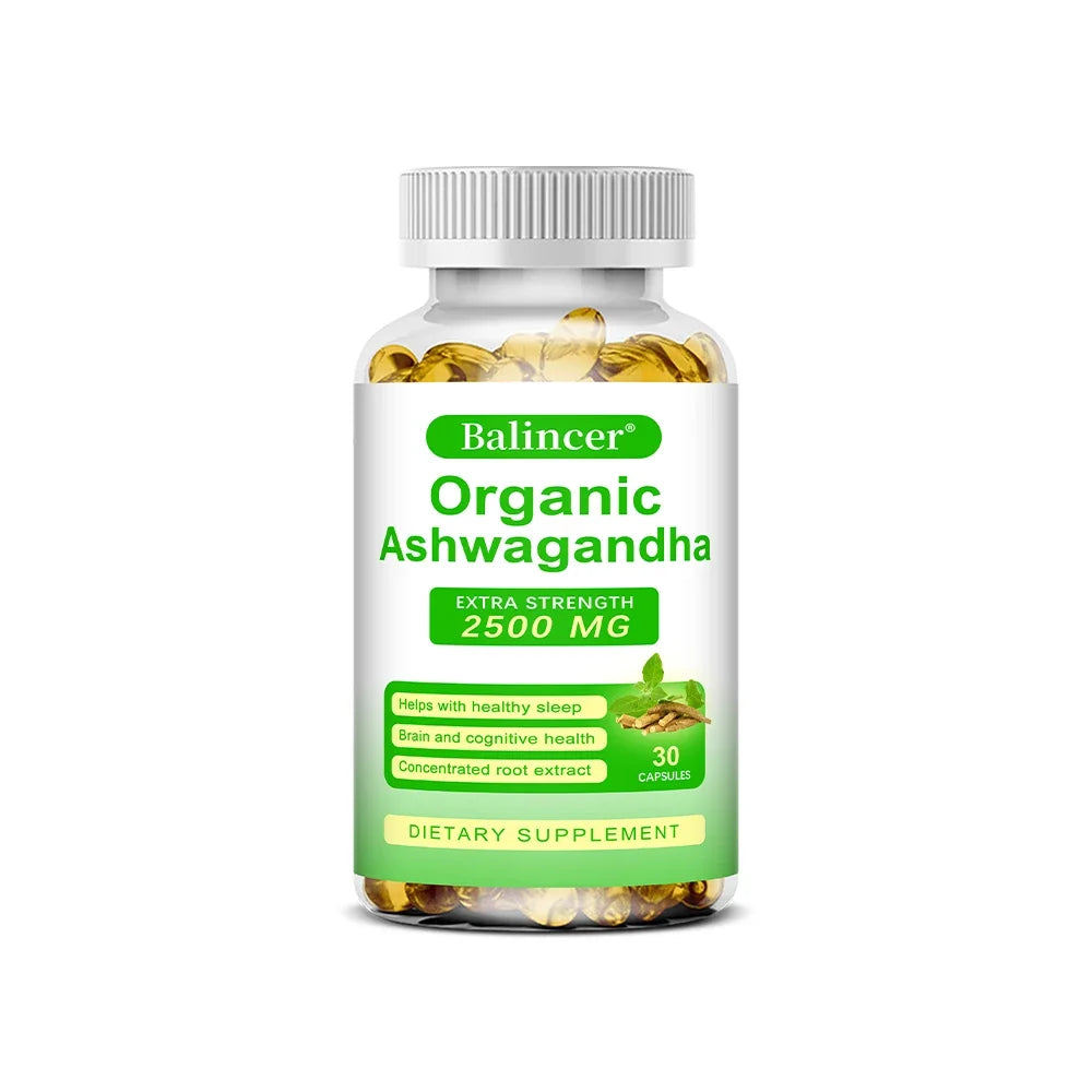 Ashwagandha Supplement- Supports Brain and Memory, Improves Focus, Stamina, Improves Mood and Sleep - 120 Capsules Peaceful Pleasures Health and Wellness 30 count-1 bottle