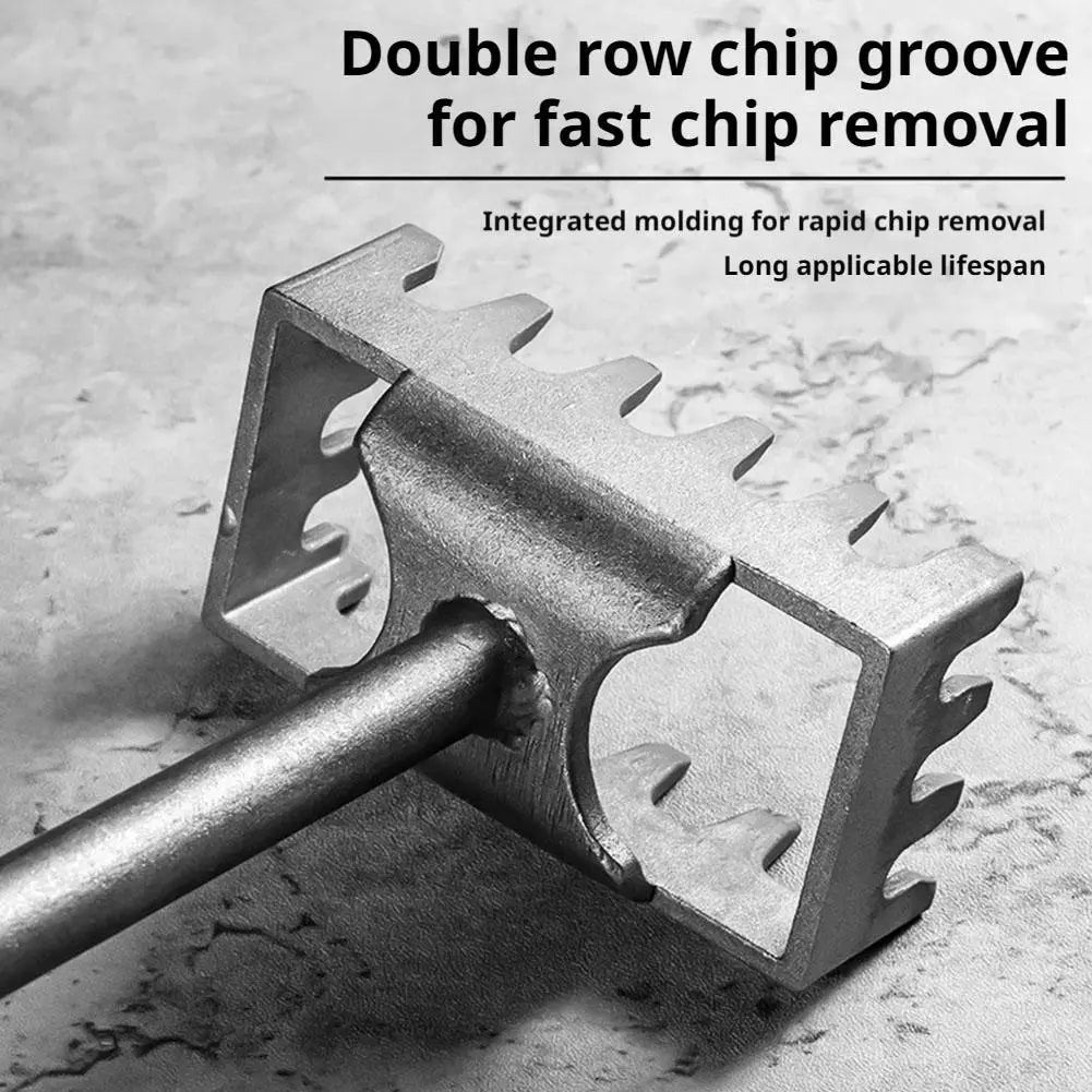 86Line Square Hole Cutter Electric Hammer Wall Square Hole Puncher for Electric Box Manganese Steel Fast Wall Slotting Cutter Peaceful Pleasures Health and Wellness