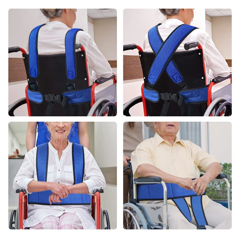 Wheelchair Fall Prevention Safety Seat Belt Shoulder Fixing Straps Nursing Band For Elderly Patients Harness Brace Support Vest Peaceful Pleasures Health and Wellness