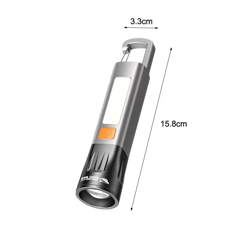 HELTC USB-C Rechargeable Flashlight 7-Mode COB LED Camping