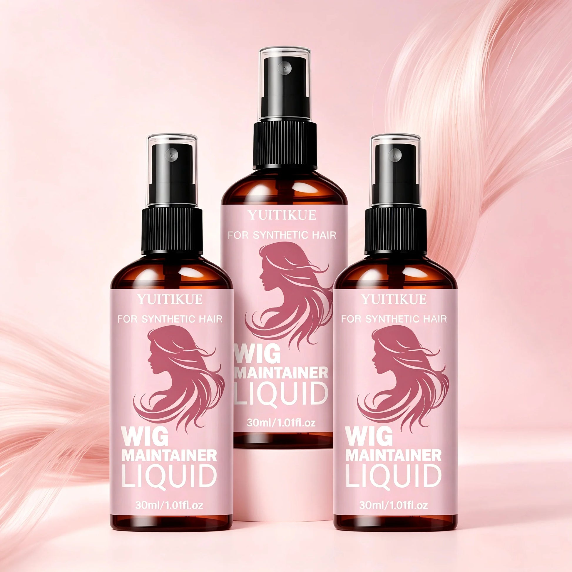 YUITIKUE 30ml Wig Maintainer Liquid Spray for Synthetic Hair Smooth Frizz Control Wig Care Solution Peaceful Pleasures Health and Wellness 3pc