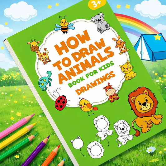 Animal Drawing Book 32 Pages Learn Draw 96 Cute Animals 4 Easy Steps Peaceful Pleasures Health and Wellness