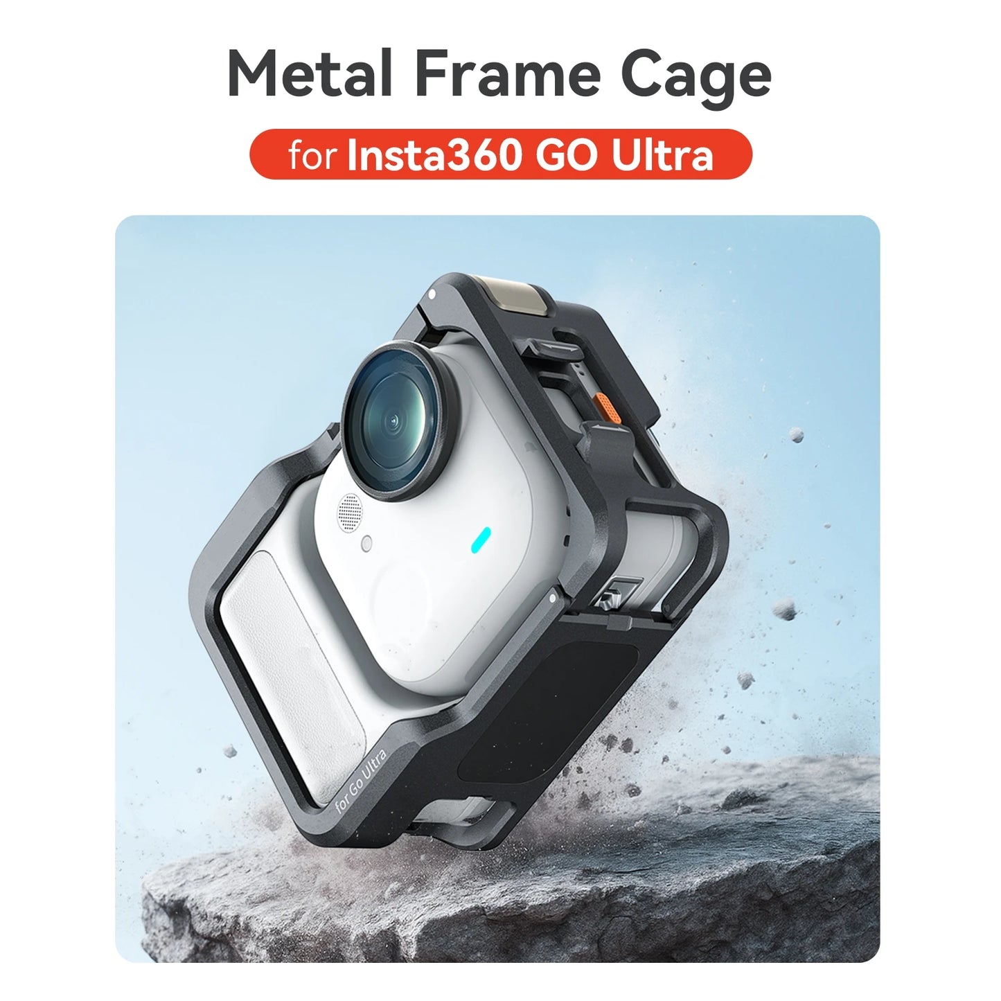 Ergonomics For Insta360 GO Ultra Metal Protective Case Aluminum Alloy Frame Quick Release Protective Frame Camera Accessories Peaceful Pleasures Health and Wellness