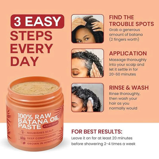 Organic Raw Batana Oil 120ml – Pure Cold Pressed Hair Mask Hair & Scalp Oil Oasis Select 1pcs