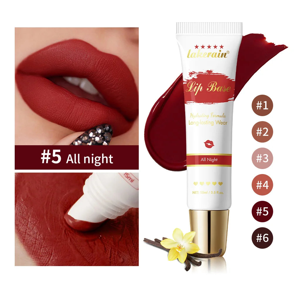 Lip Base Matte Finish Lips Blush Multi-Use Vanilla Scent Hydrating Long-Wearing Waterproof Lip Stain Creamy Woman Makeup Peaceful Pleasures Health and Wellness