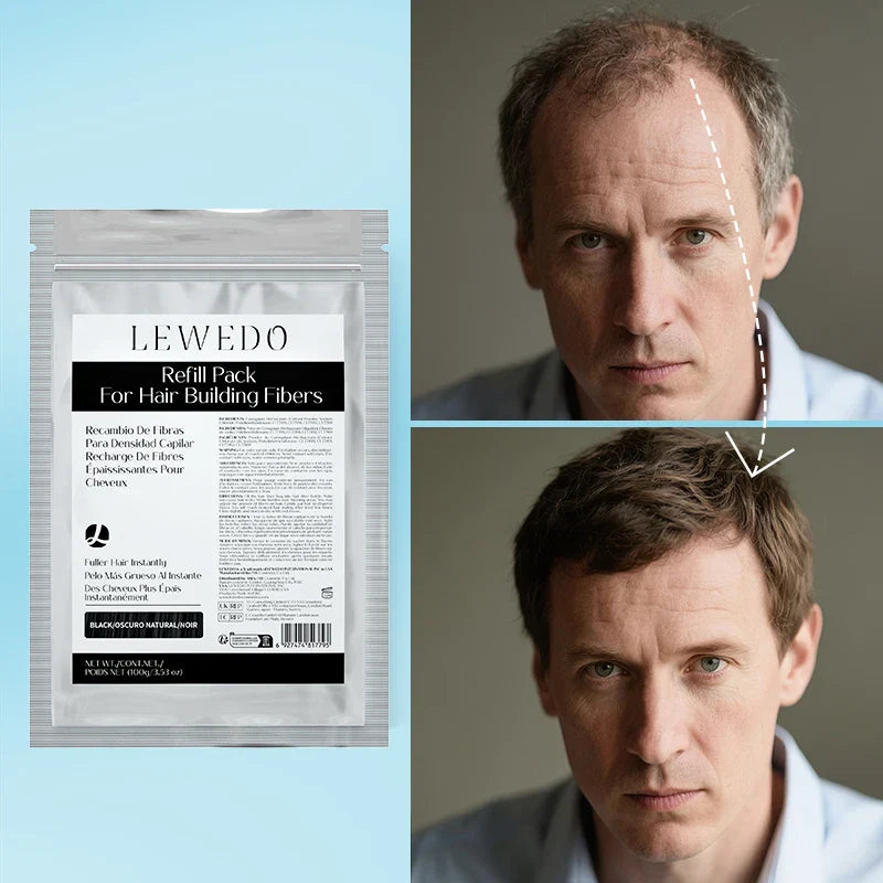 LEWEDO Keratin Hair Building Fibers 100g Refill – Fuller Hair