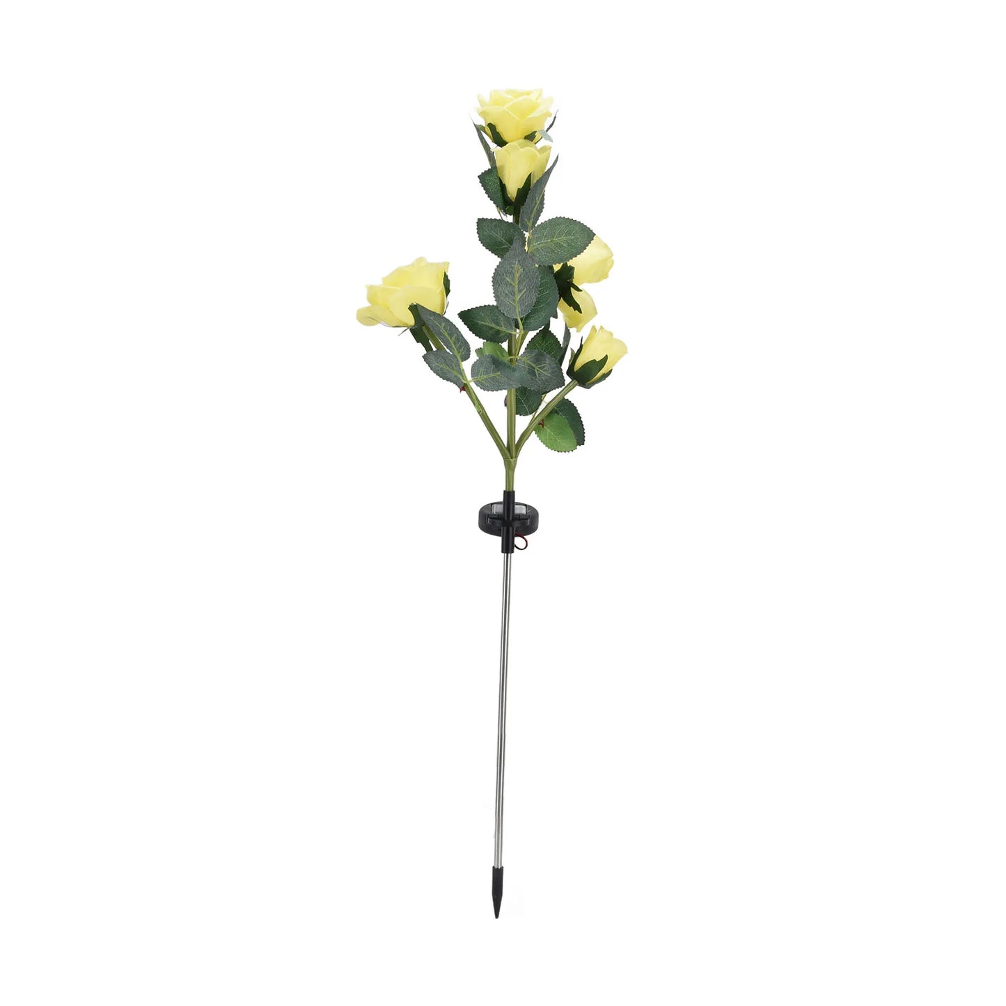 Solar Flower Lights Solar Flowers Intelligent Light Control Polysilicon Material Waterproof Function for Courtyard for Garden Peaceful Pleasures Health and Wellness yellow